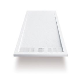 Receveur de douche 100x140, 160 ou 200 cm. Grille blanche, Composite Blanc, Jungle - image 2