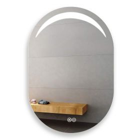 Miroir lumineux LED ovale, 60x80 cm, Luna60