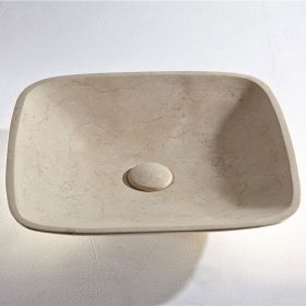 Vasque à poser 42x42 cm, pierre Galala, Penta - image 2