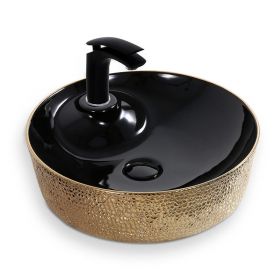 Vasque à poser ronde avec plage de robinetterie, Ø45 cm - Eclat2 - image 2