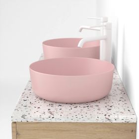 Meuble suspendu 120 cm pour vasque à poser, Amazonia et Plan Terrazzo Pink White, Caruso - image 2