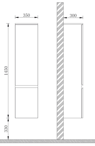 colonne de rangement cardo : schema technique d'une colonne de rangement