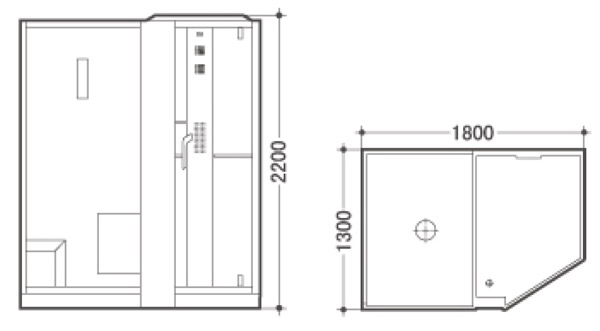 cabine de douche sauna hammam : schema technique