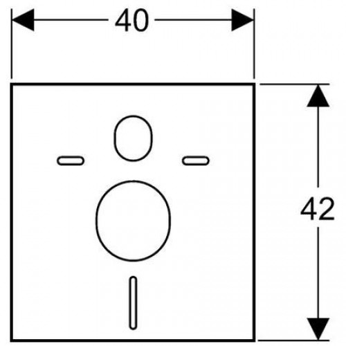 Schéma technique de l'isolant phonique Geberit