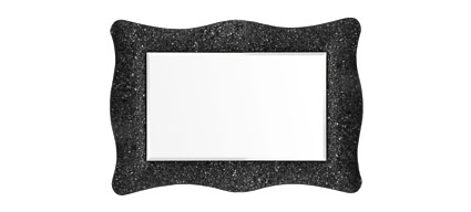 Alexandra, miroir salle de bain 98X70 cm, cadre noir