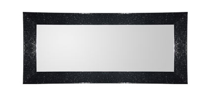 Miroir Audrey 168x73 cm , noir éclairage Led
