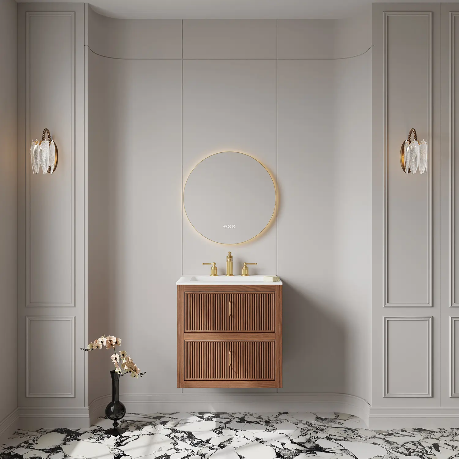 Meuble de salle de bain, décoration optimisé