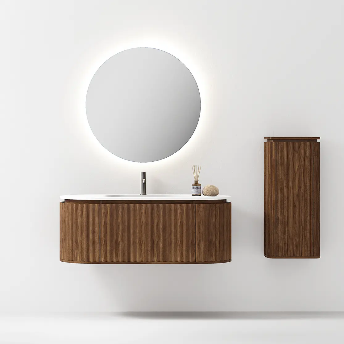 Meuble de salle de bain luxueux en bois