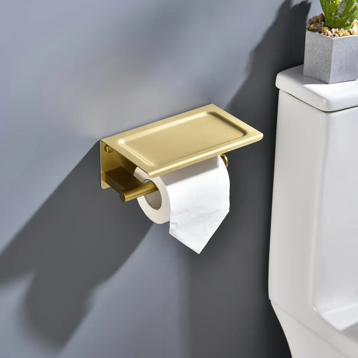 Porte Papier Doré Brossé, Deauville 