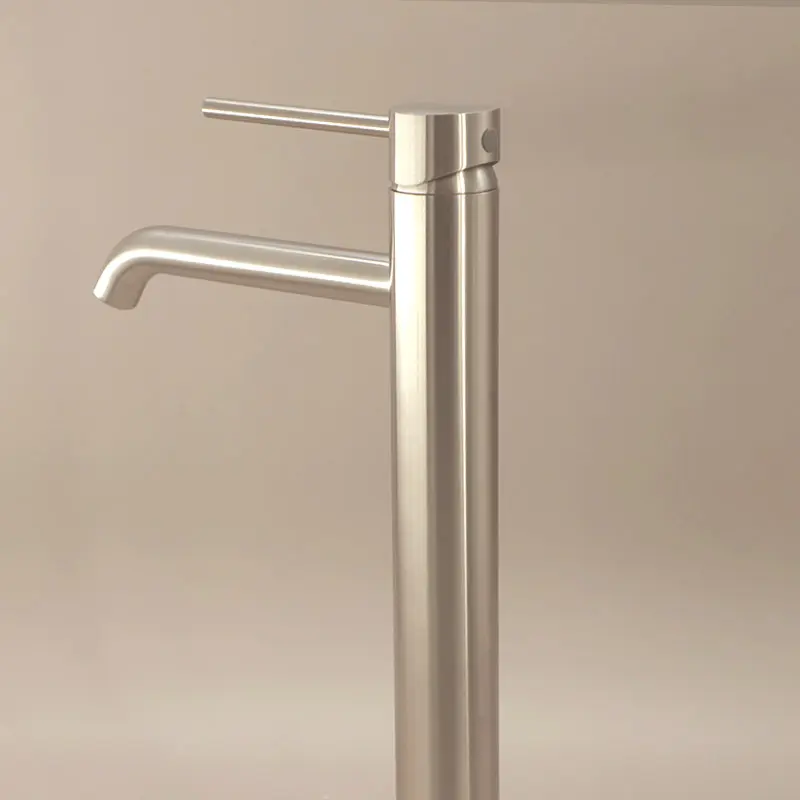 Mitigeur lavabo haut inox brossé, Châtelet