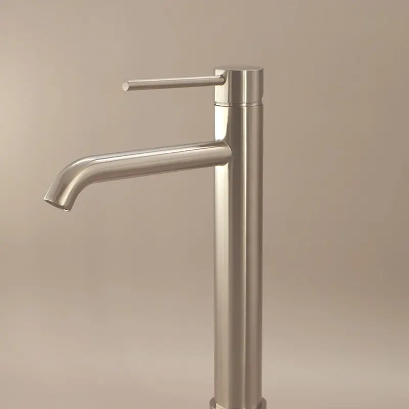 Mitigeur lavabo haut inox brossé, Châtelet