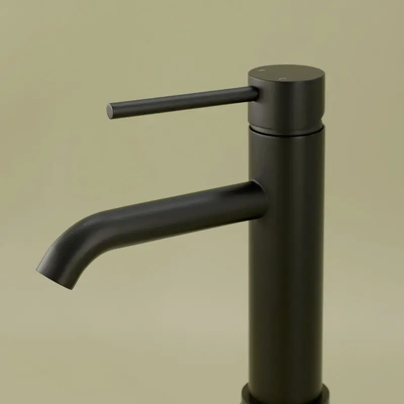 Robinet mitigeur lavabo noir brossé, Châtelet