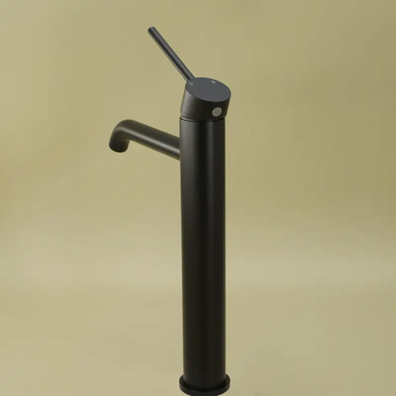 Robinet mitigeur lavabo haut noir brossé, Châtelet III