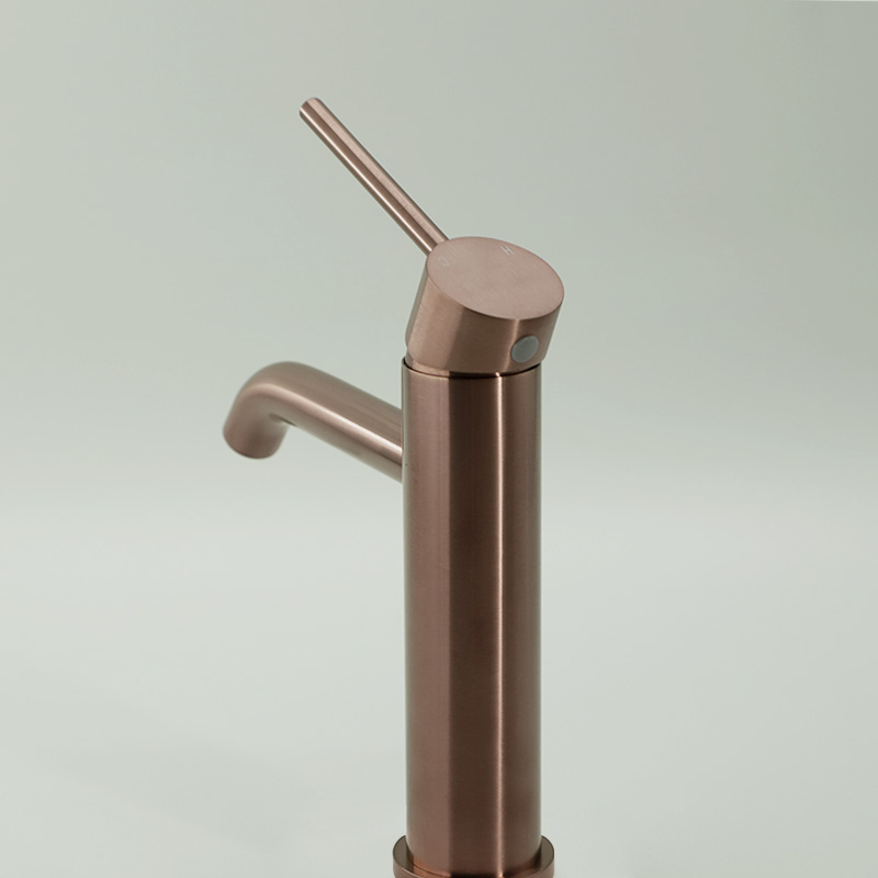 Robinet mitigeur lavabo cuivré brossé, Châtelet