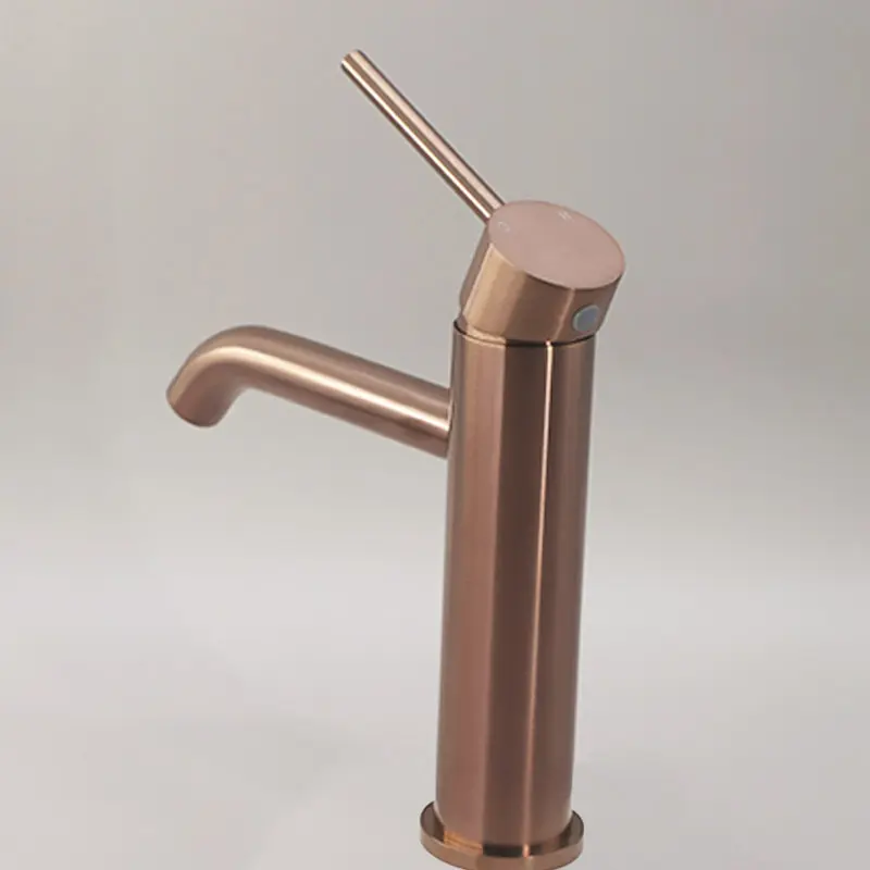 Robinet mitigeur lavabo doré rose brossé, Châtelet
