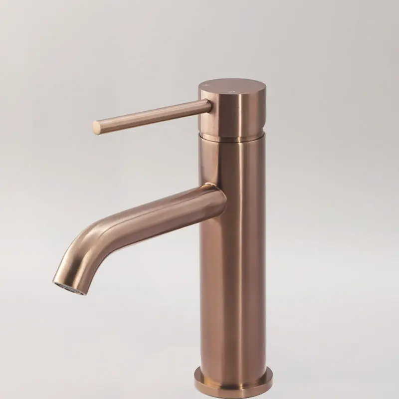 Robinet mitigeur lavabo doré rose brossé, Châtelet