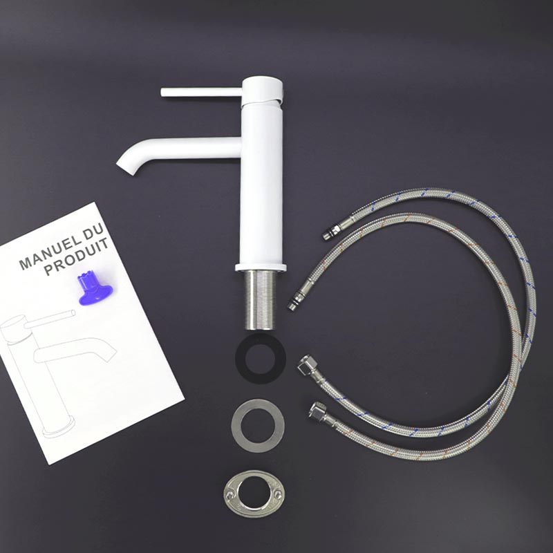 Robinet mitigeur lavabo blanc mat, Châtelet