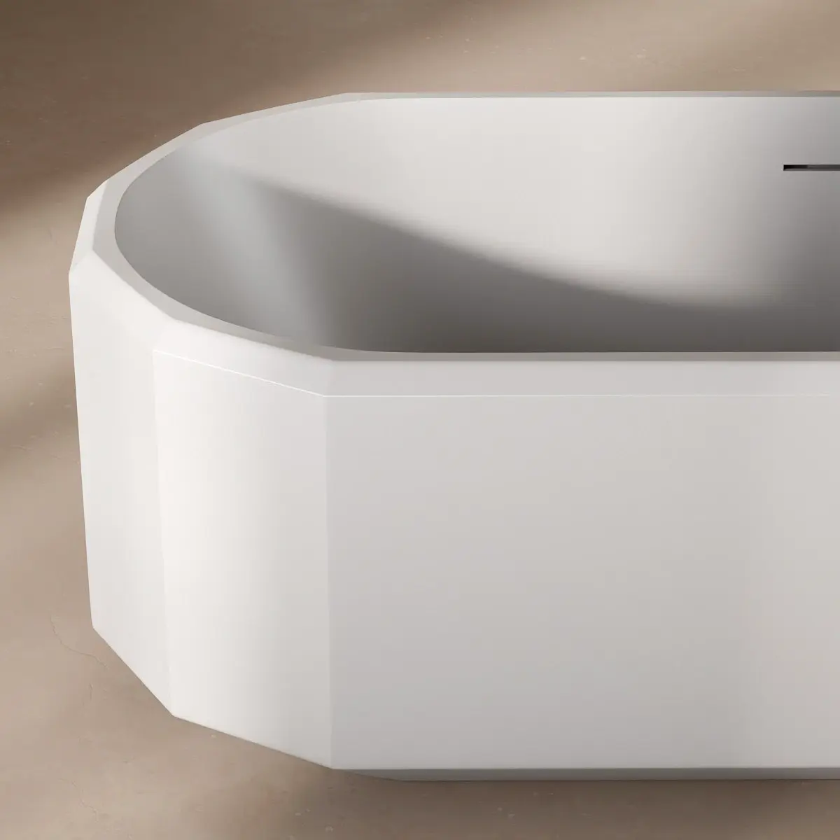  Baignoire îlot Blanc mat 170X75 Art Deco