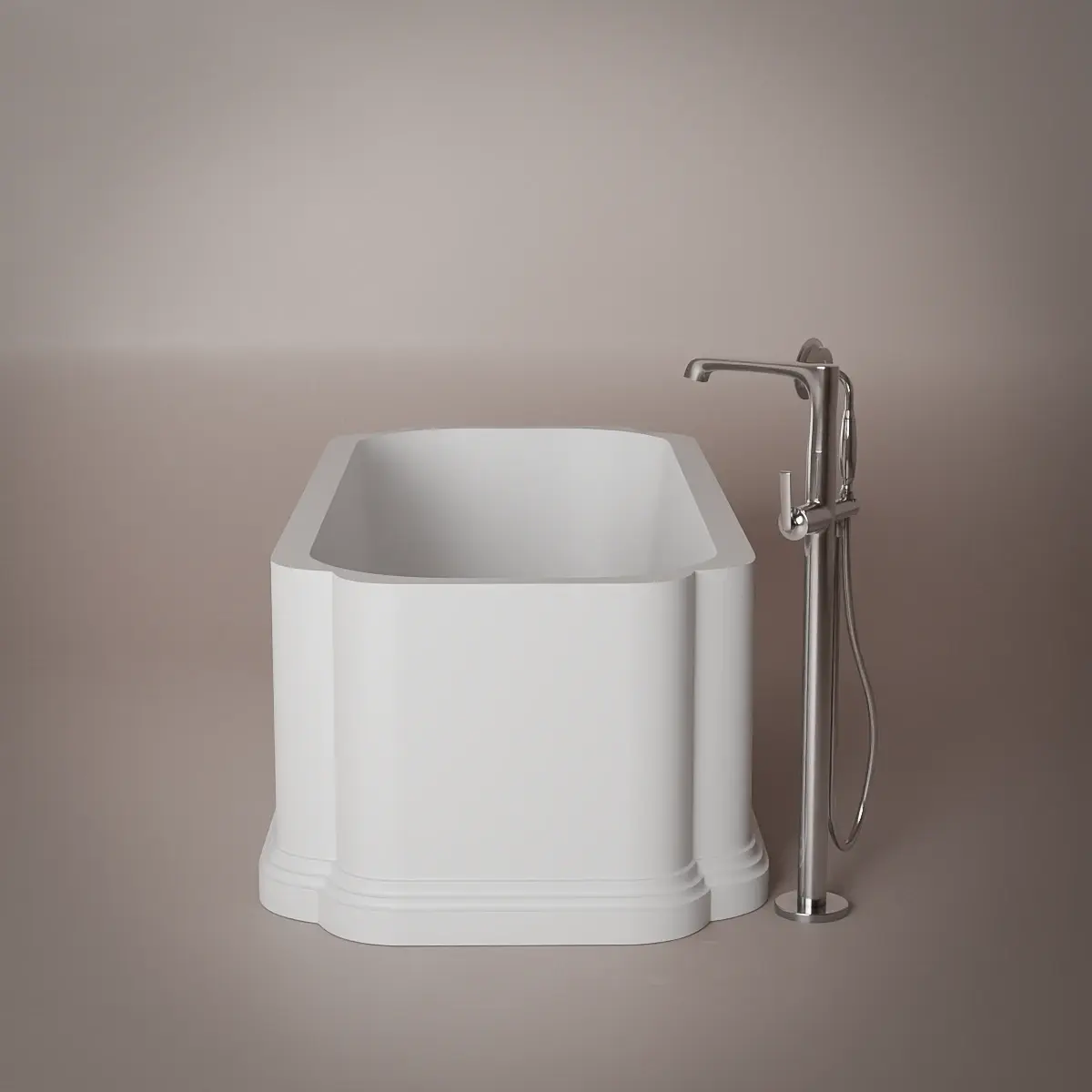 Baignoire îlot Blanc Mat 175X80 Victoria 