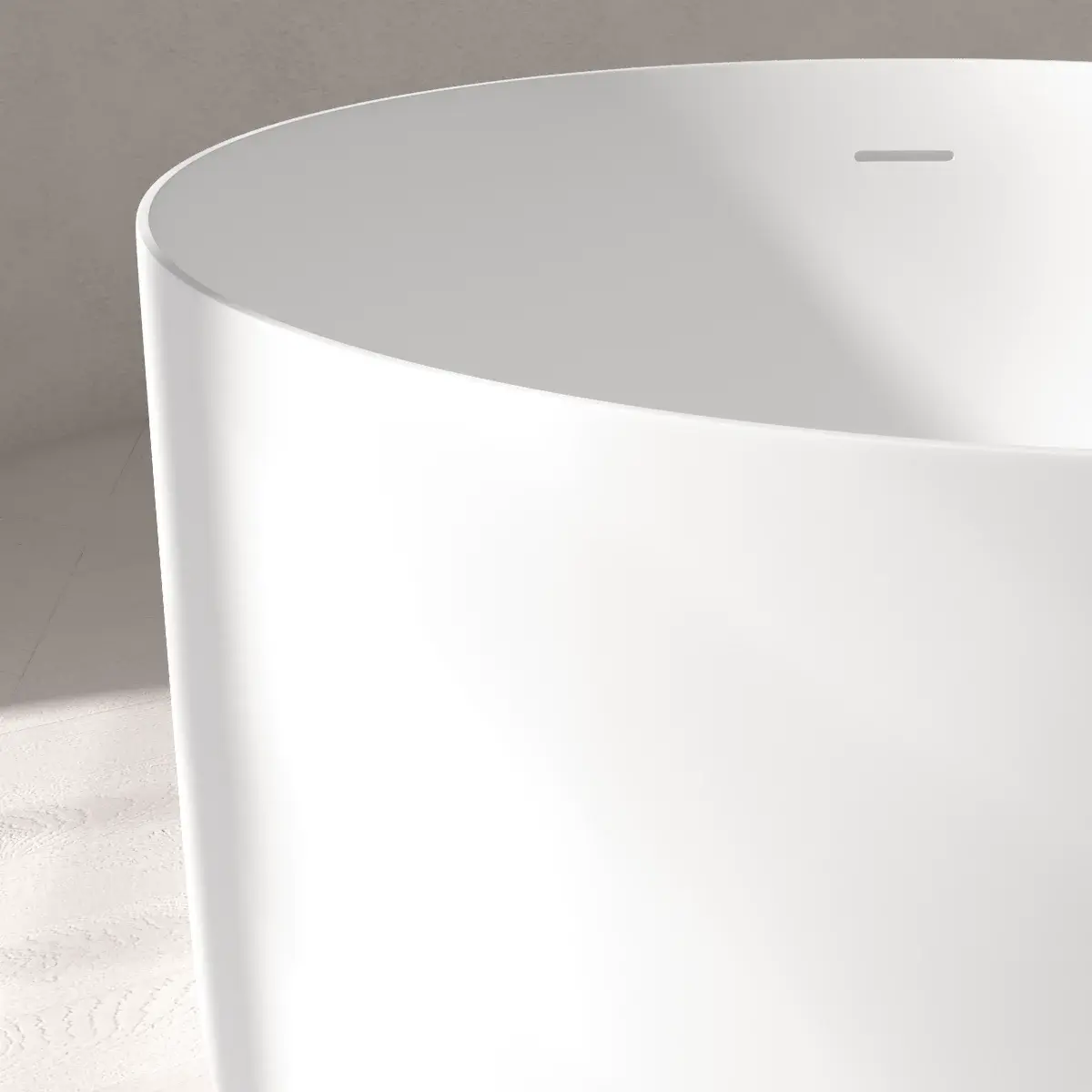 Baignoire Ilot Ronde 105X68 Solid Surface, Yokuso