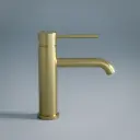 Robinet mitigeur lavabo doré brossé, Châtelet (1).webp