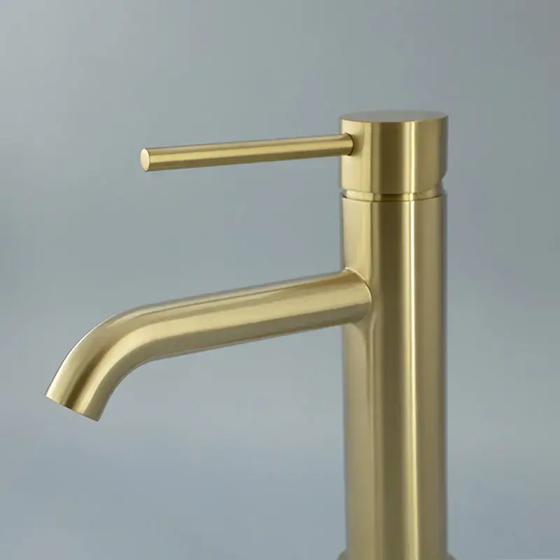Robinet mitigeur lavabo, Châtelet, doré brossé