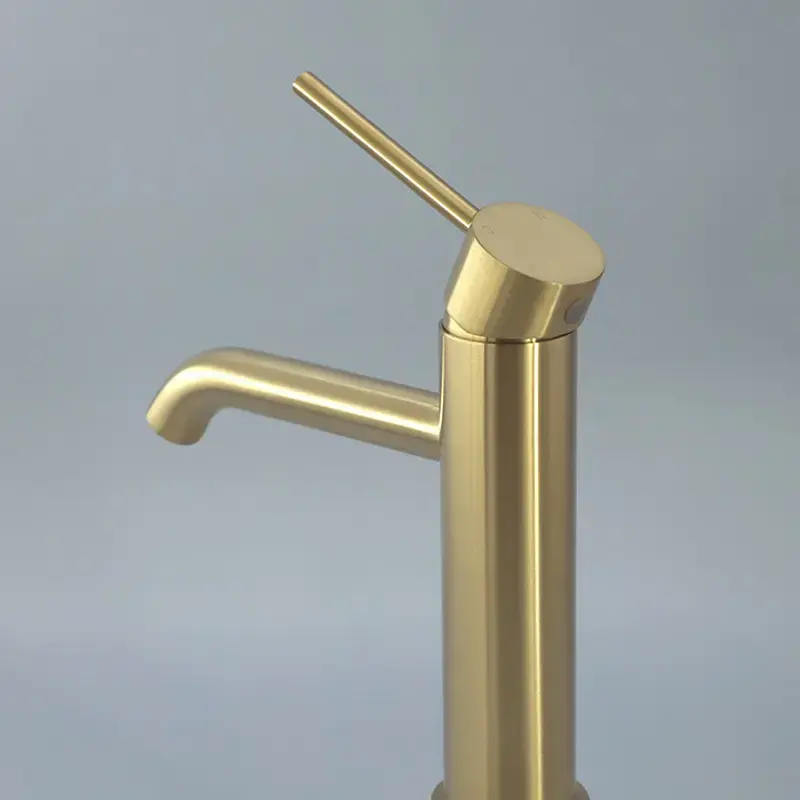 Robinet mitigeur lavabo, Châtelet, doré brossé