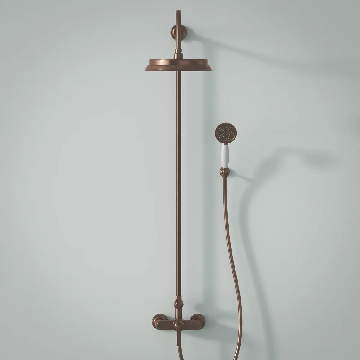 Colonne de douche avec mitigeur thermostatique, traitée cuivre, Liberty