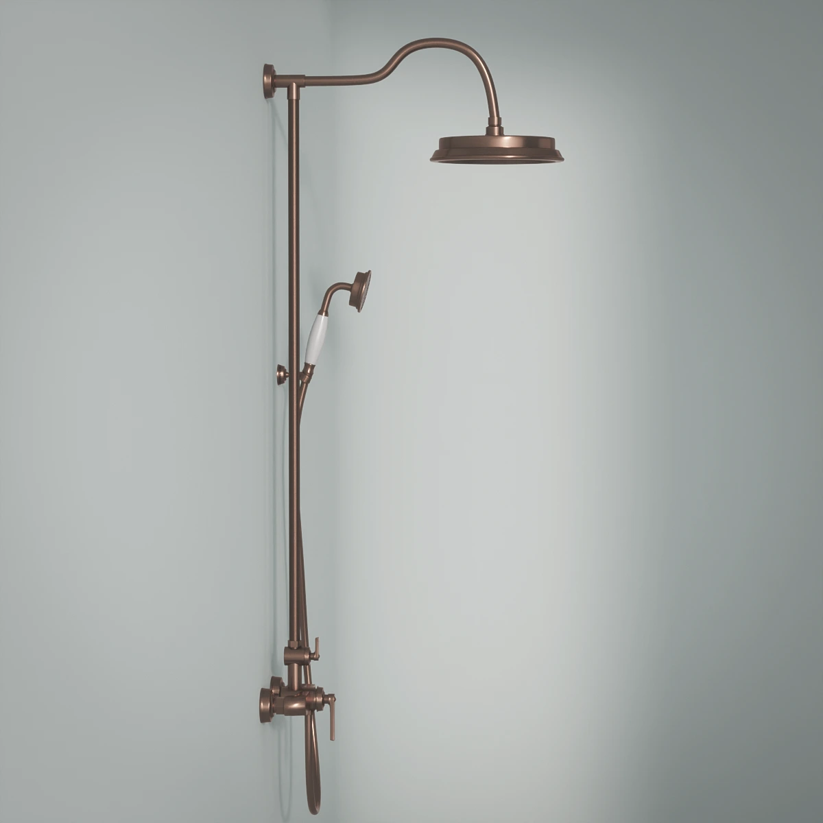 Colonne de douche avec mitigeur thermostatique, traitée cuivre, Liberty