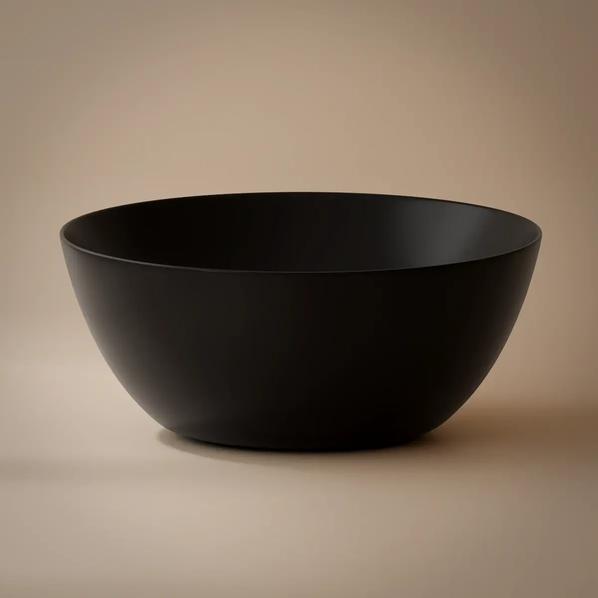 Vasque à poser ronde 41 x 37 cm noir mat, céramique, Porcelaine de Paris