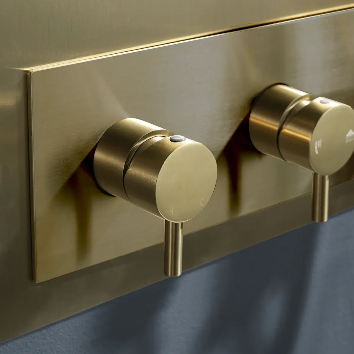 Douche Encastrée avec Niche, Doré Brossé, Châtelet 