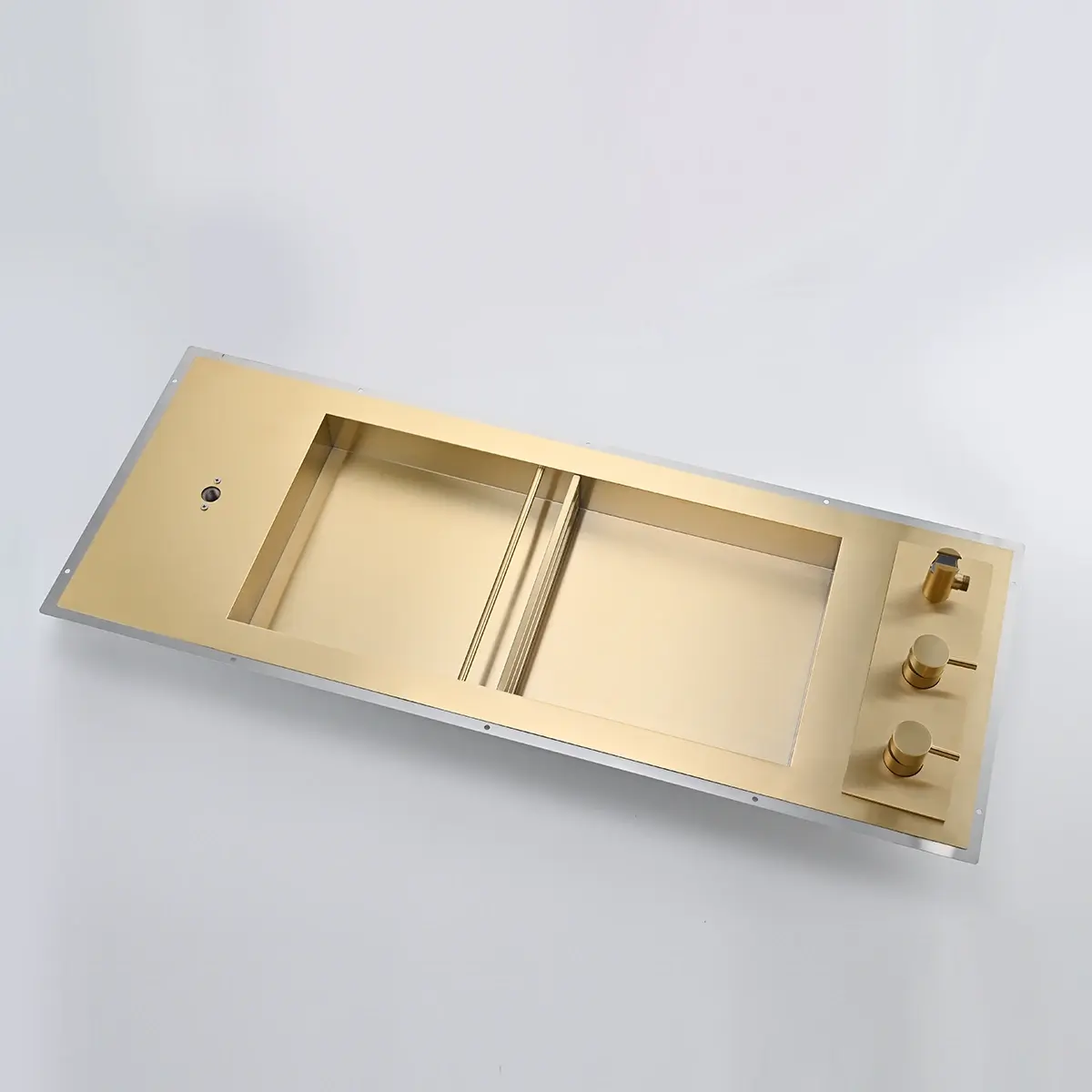 Douche Encastrée avec Niche, Doré Brossé, Châtelet 