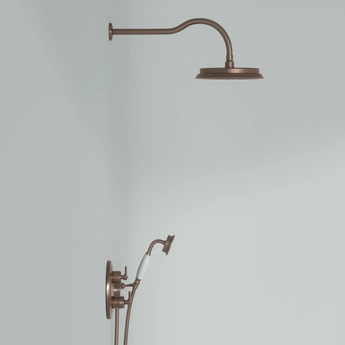 Composition thermostatique de douche à encastrer traité cuivre, Liberty