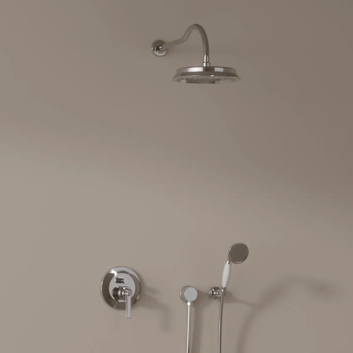 Composition de douche mitigeur chromée, Liberty