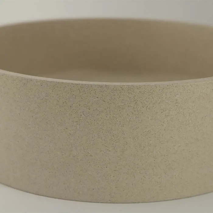 Vasque béton ronde, Ø39 cm, terrazzo beige, T6 