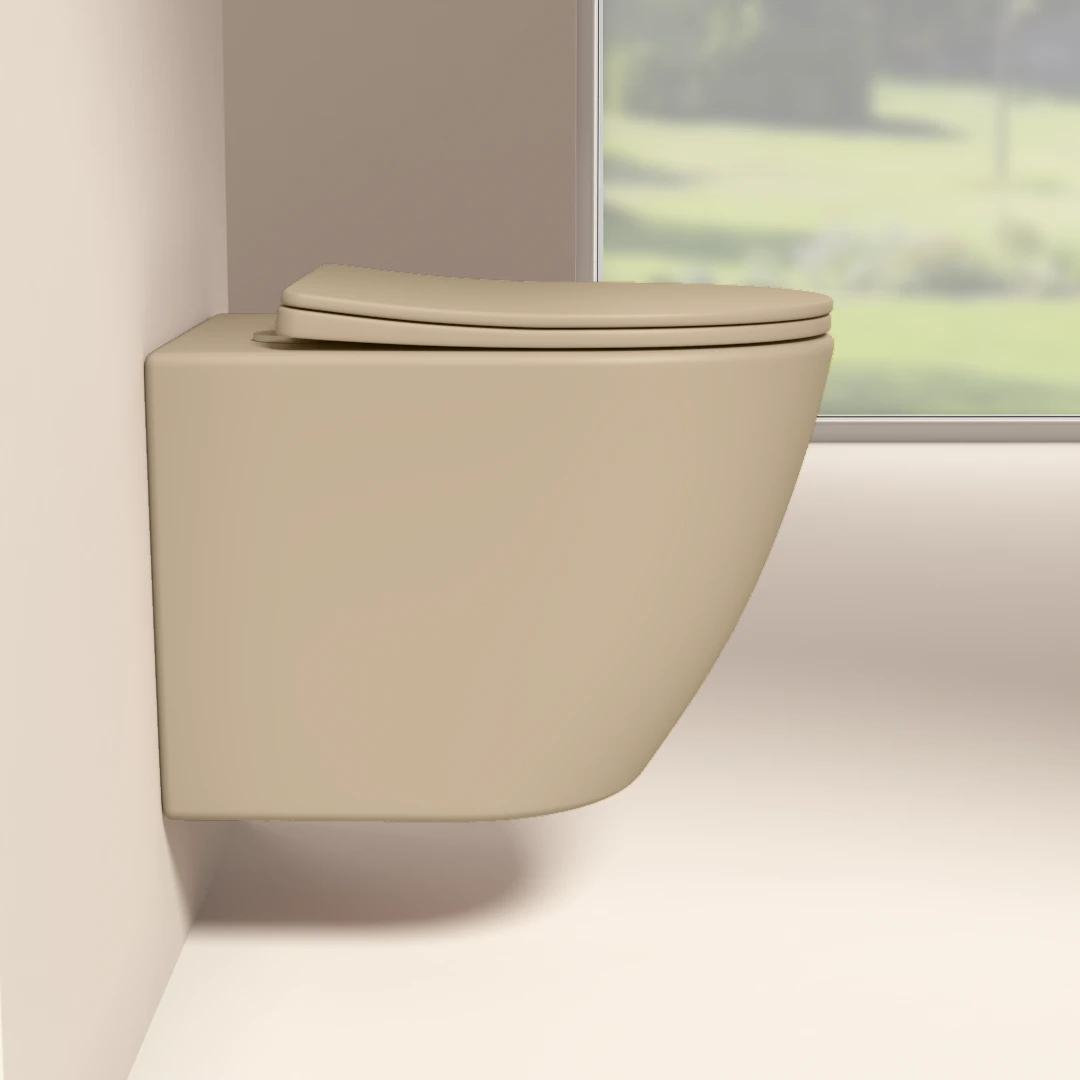 WC Suspendu compact, 49x37 cm, Cappuccino mat, Celia
