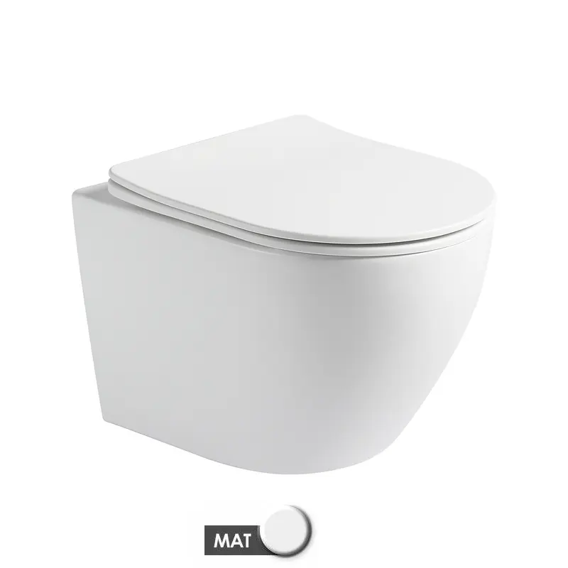[B2342MW] WC Suspendu compact, 49x37 cm, Blanc mat, Celia.webp