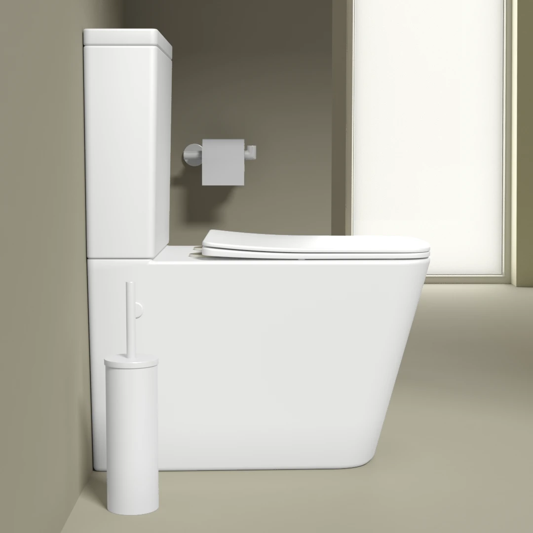 WC à poser, 64x38x83 cm, Blanc mat, Flavio