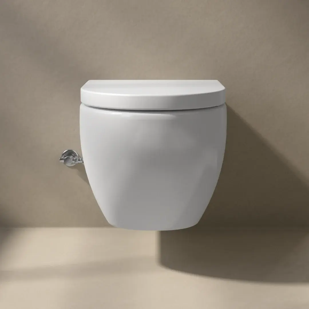 WC suspendu ne nécessitant pas de réservoir + abattant + bâti-support, W2.0