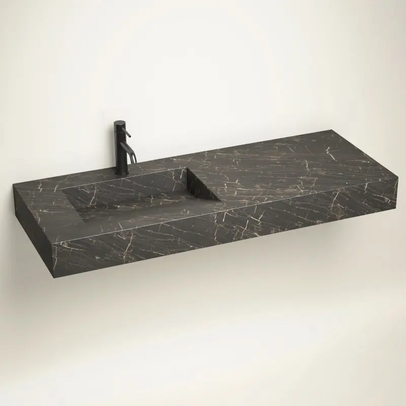 Plan Vasque Gauche, 121x46x12, Marbre European Network, Lake