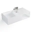 [JZ1004] Meuble salle de bain suspendu Mineral 80x40 cm, matière composite.webp