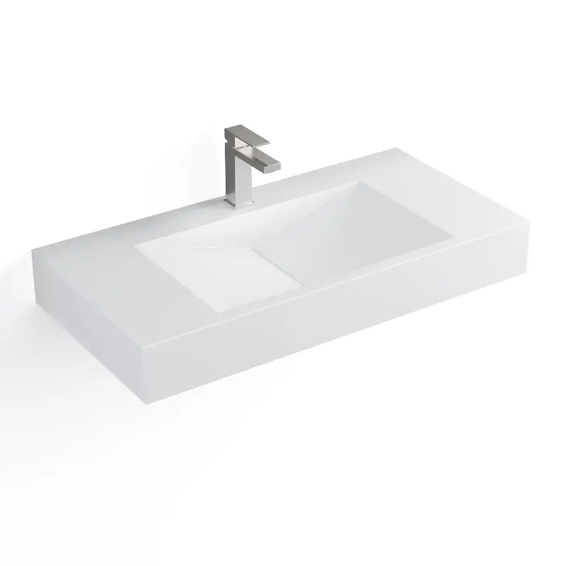 [JZ1037] Lavabo suspendu, matière composite minéral, 90x45 cm.webp