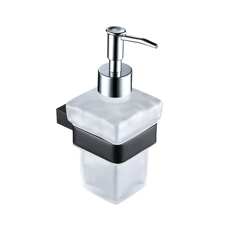 Distributeur de savon, Noir mat, Qube