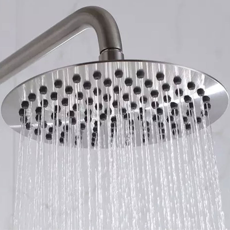 Colonne de douche avec mitigeur thermostatique, Ø25cm, inox brossé, douchette ronde, Châtelet III