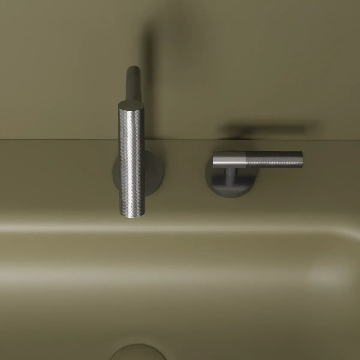 Mitigeur lavabo 2 trous, hauteur standard, Gun Metal, Honfleur
