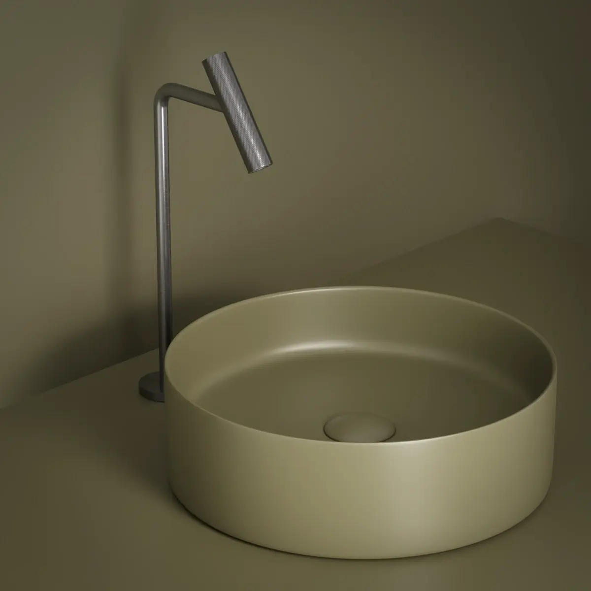 Mitigeur lavabo 2 trous, hauteur surélevée, Gun métal, Honfleur