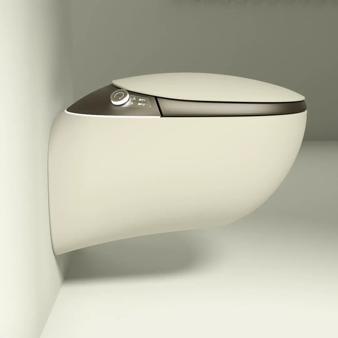 WC suspendu japonais kaki, avec bâti support, Safari