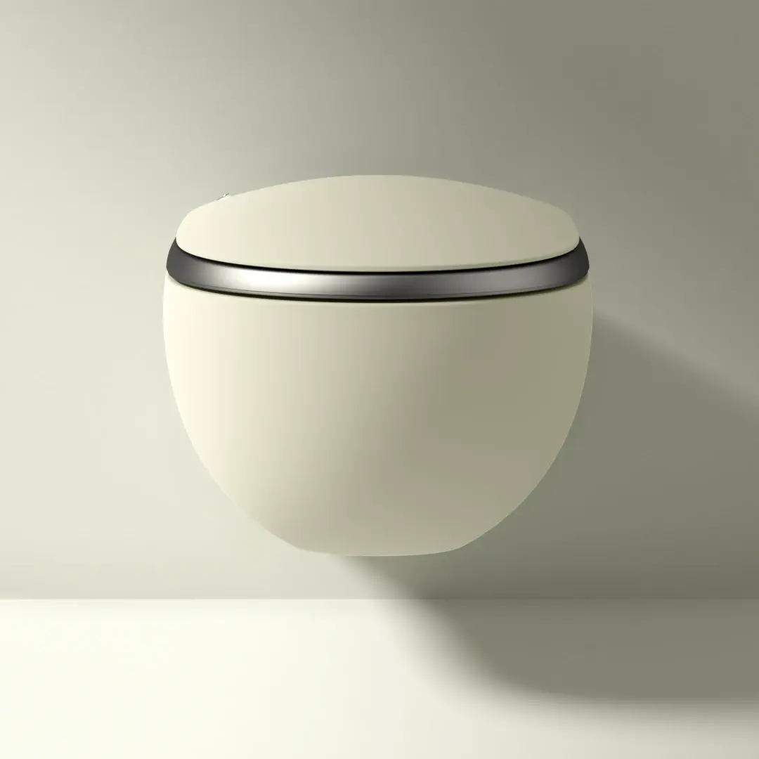 WC suspendu japonais kaki, avec bâti support, Safari