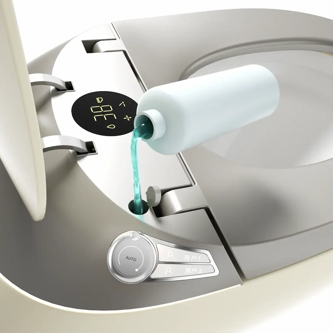 WC suspendu japonais noir mat, avec bâti support, Safari