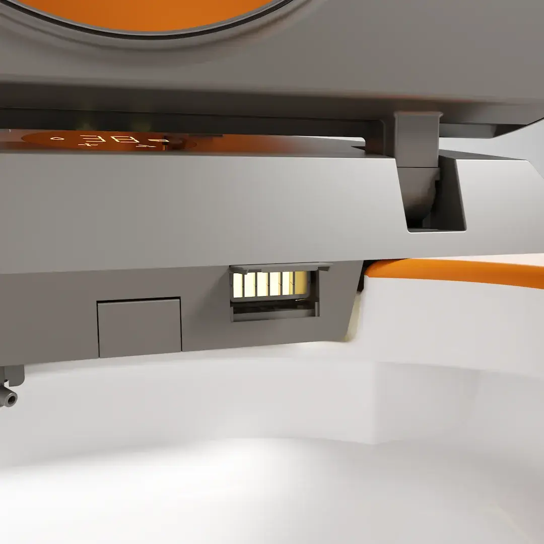 WC suspendu japonais orange, avec bâti support, Safari